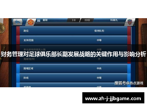 财务管理对足球俱乐部长期发展战略的关键作用与影响分析